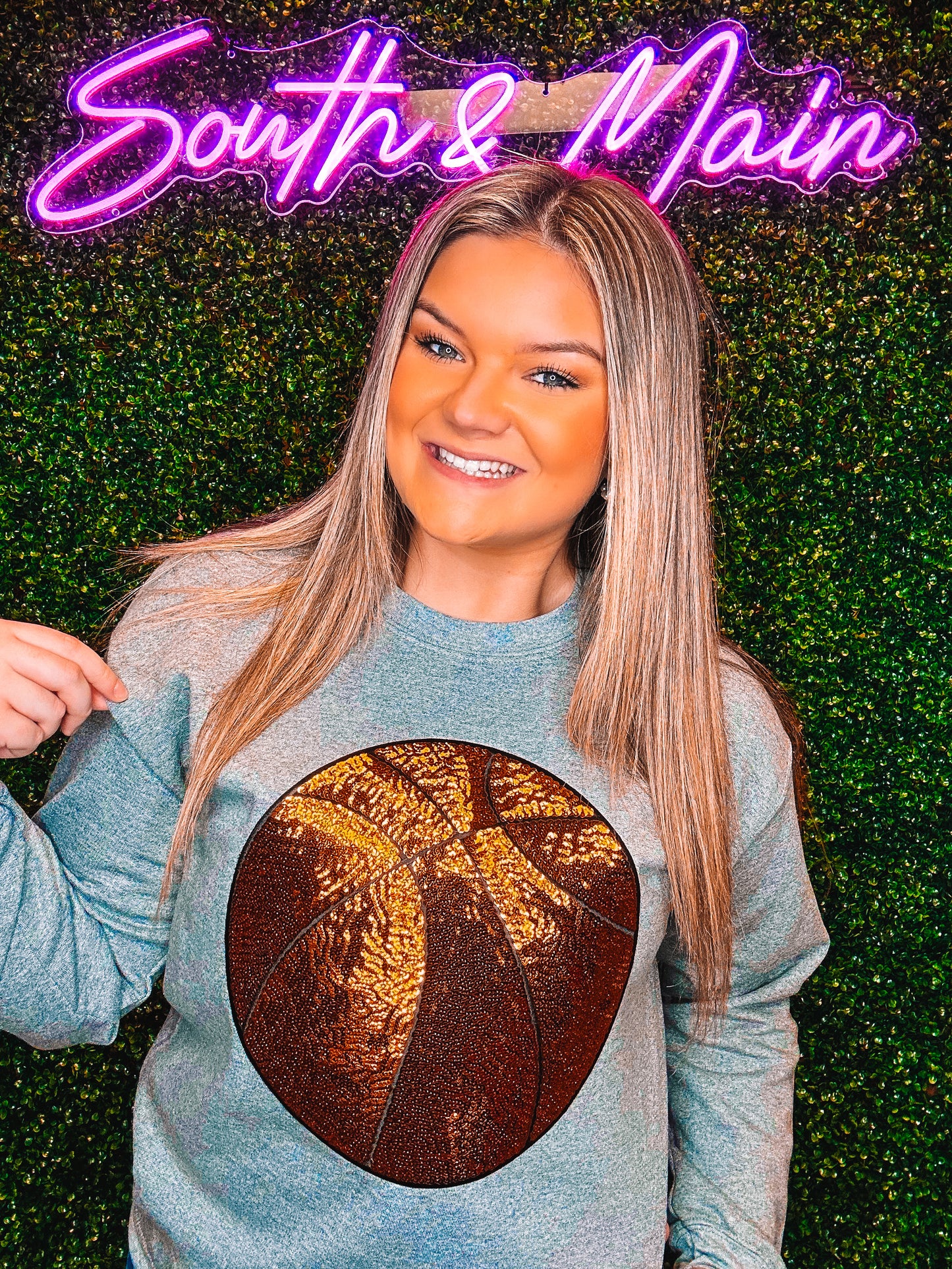 Sequin Basketball Sweatshirt