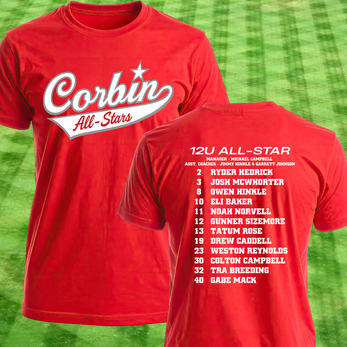12U Baseball Corbin All-Stars 2026 T-Shirt