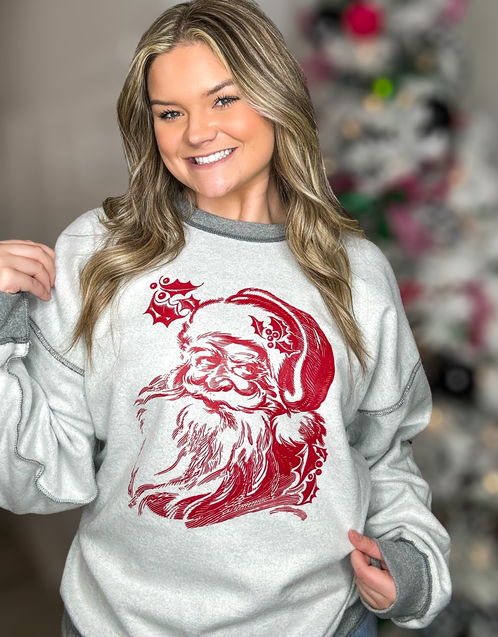 Inside-Out Santa Sweatshirt – South and Main Boutique