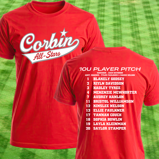 10U Softball Corbin All-Stars 2026 T-Shirt