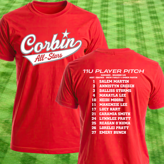 11U Softball Corbin All-Stars 2026 T-Shirt