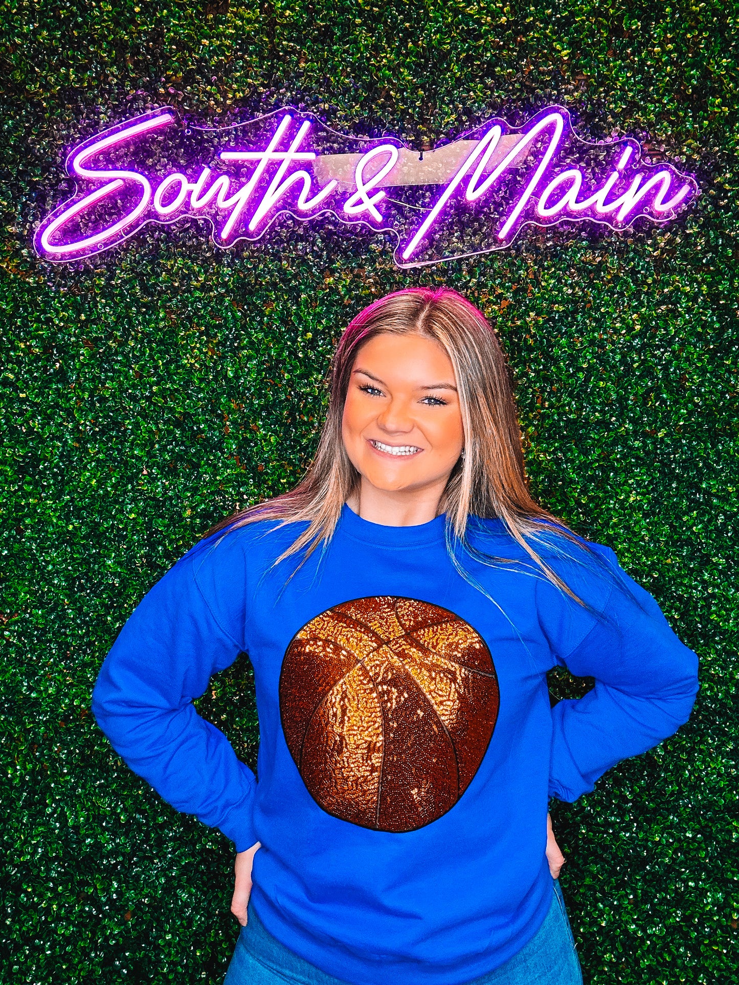 Sequin Basketball Sweatshirt