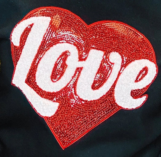 Red Love Heart Patch