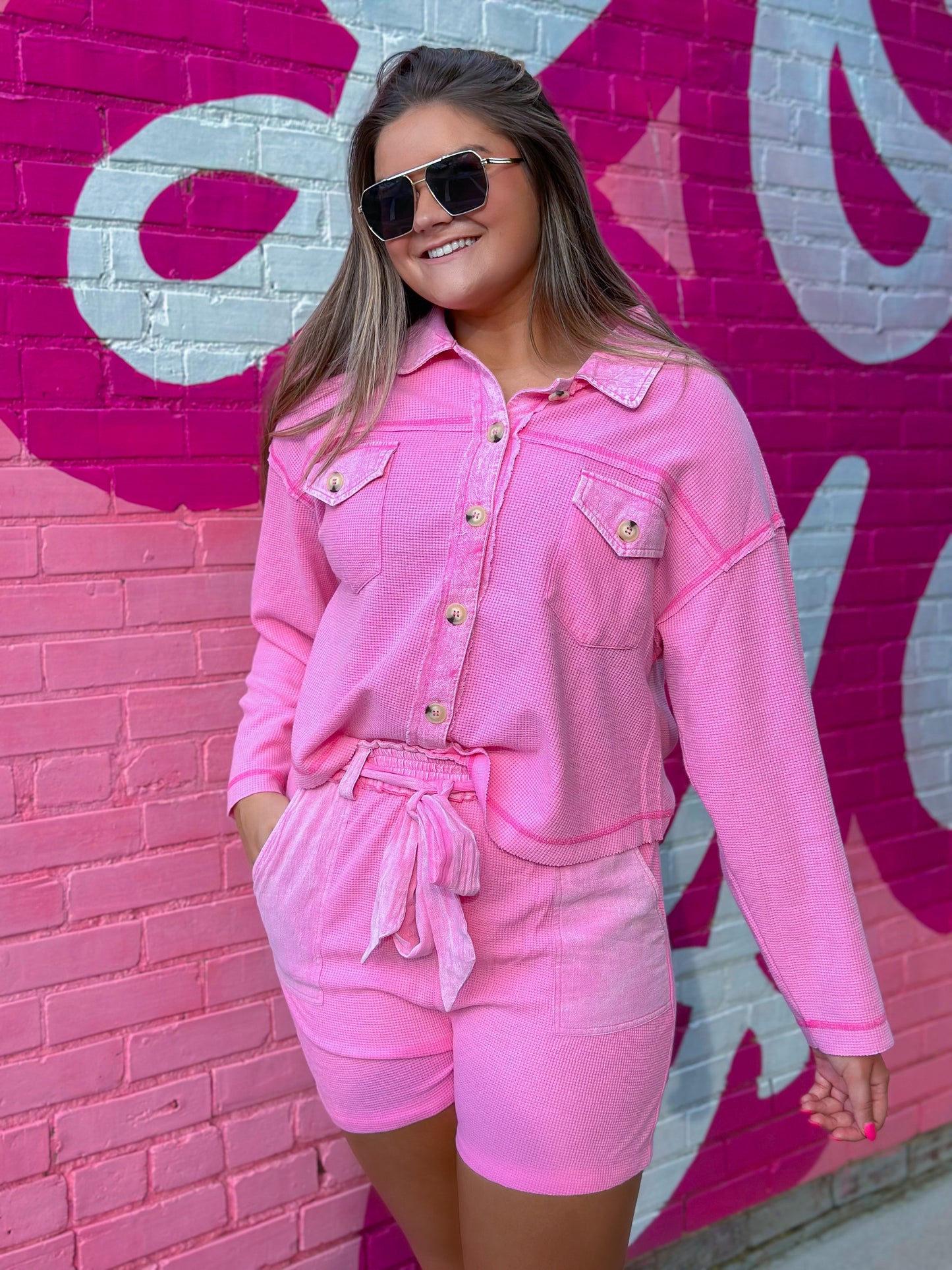 Bubble Gum Pink Knit Set