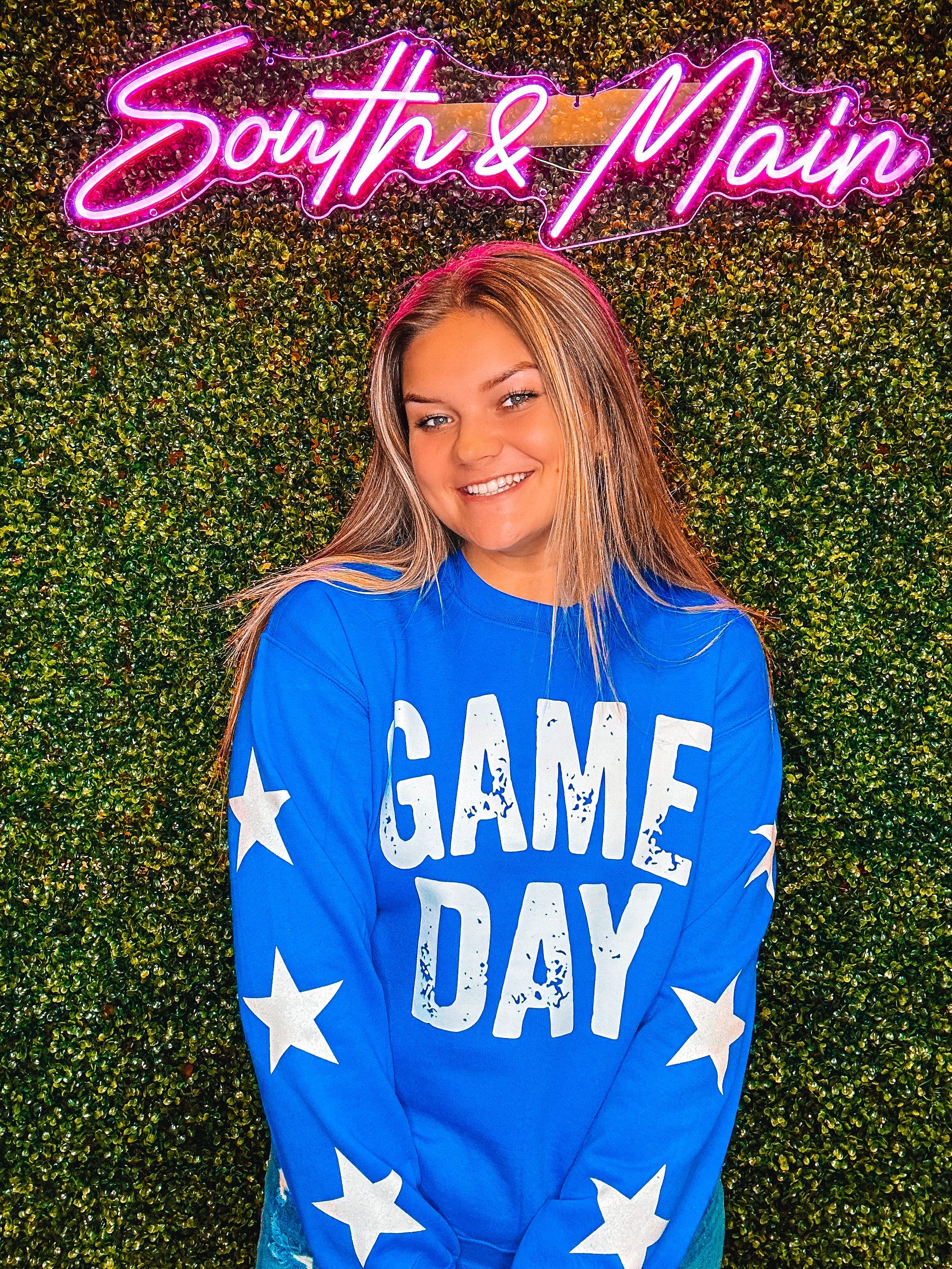 GAME DAY w White Stars Sweatshirt