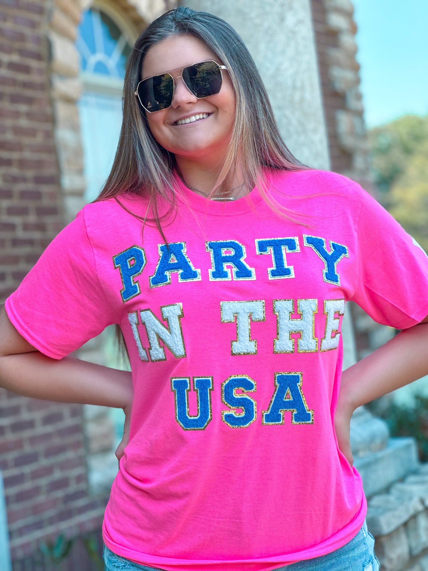 PARTY IN THE USA Chenille T-Shirt