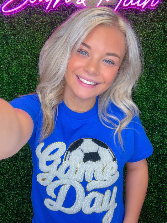 Soccer Game Day Chenille T-Shirt