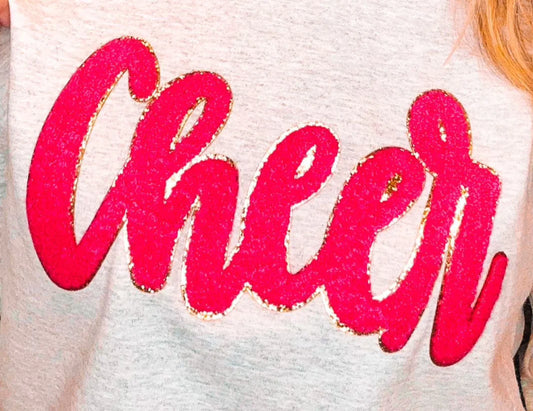 Hot Pink Cheer Script Patch