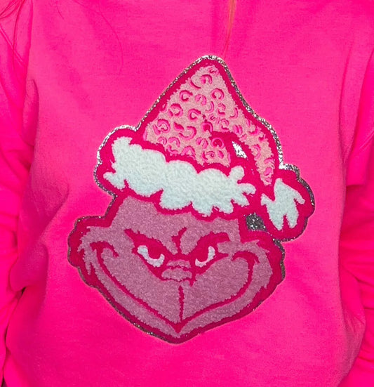 Pink Leopard Grinch Patch