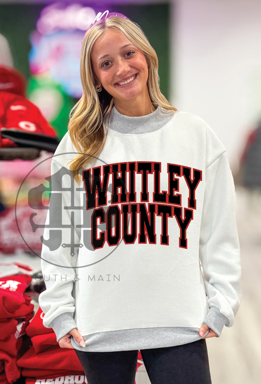 WHITLEY COUNTY 2-Sided Mock Neck Sweatshirt