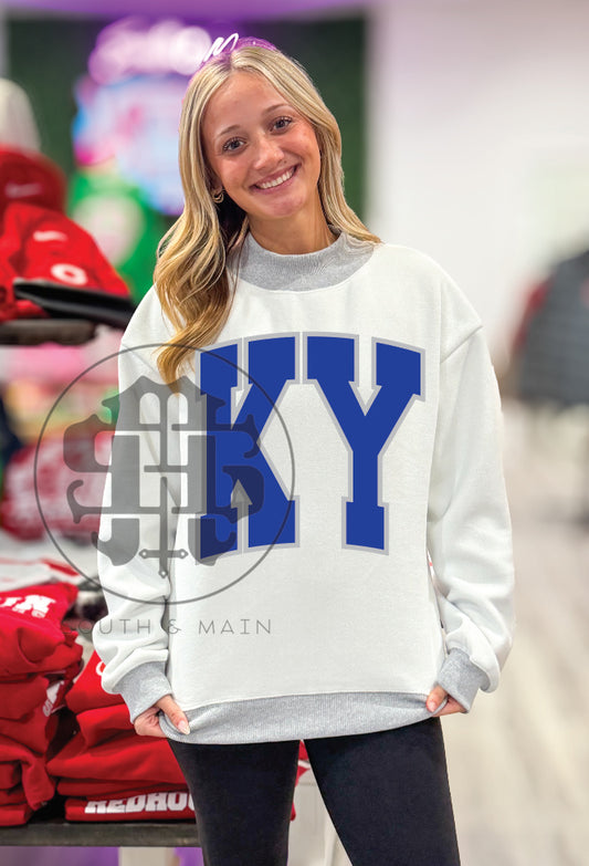 KENTUCKY 2-Sided Mock Neck Sweatshirt