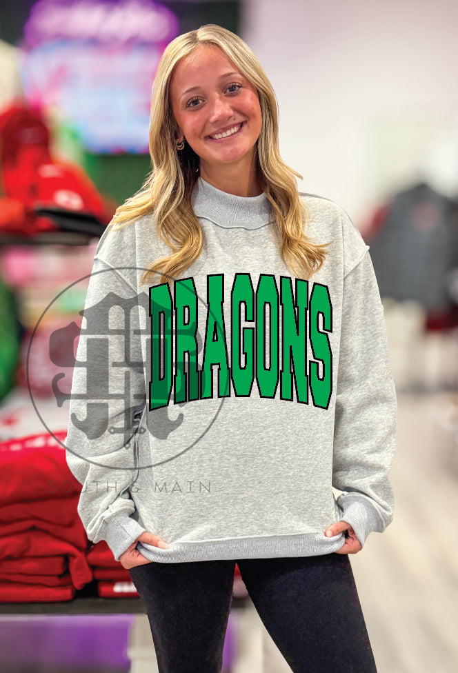 HARLAN 2-Sided Mock Neck Sweatshirt