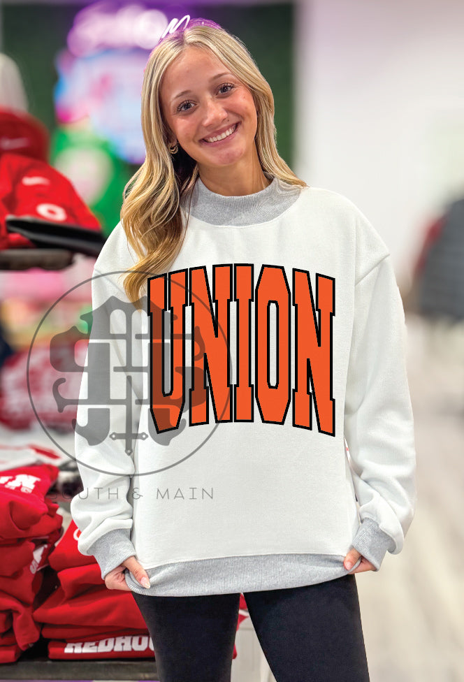 UNION 2-Sided Mock Neck Sweatshirt