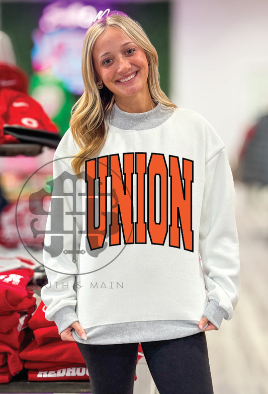 UNION 2-Sided Mock Neck Sweatshirt