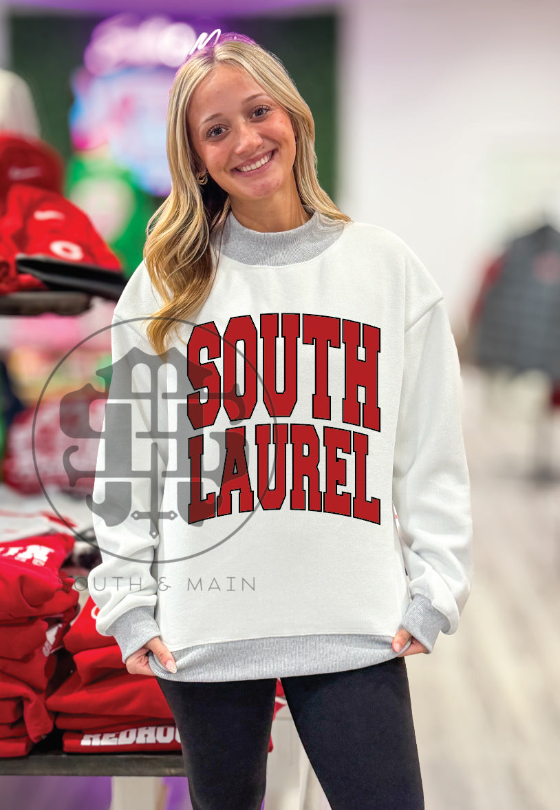 SOUTH LAUREL 2-Sided Mock Neck Sweatshirt