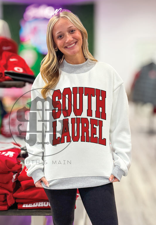 SOUTH LAUREL 2-Sided Mock Neck Sweatshirt