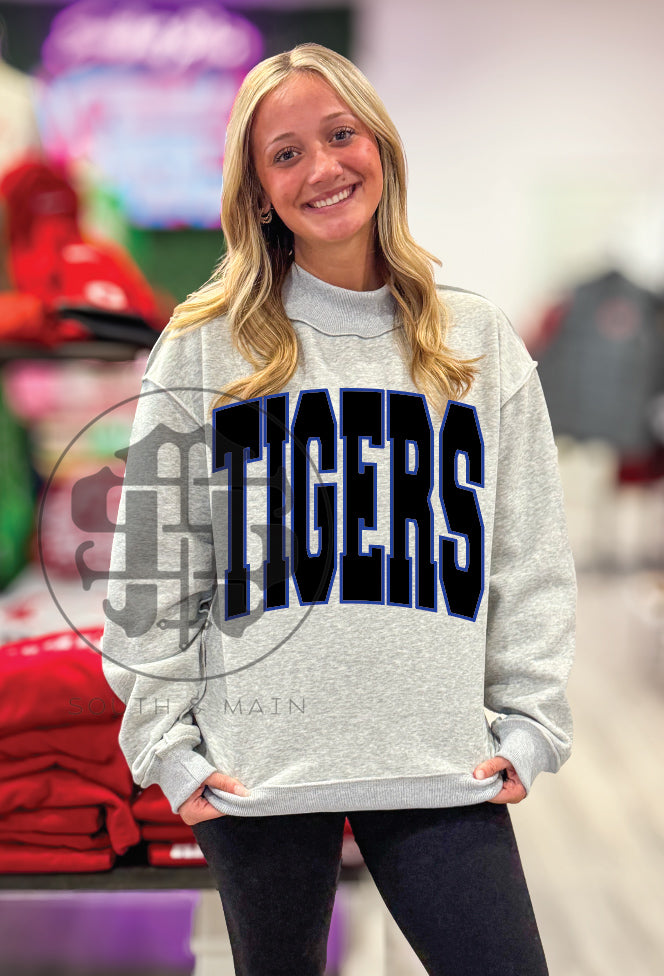 BARBOURVILLE 2-Sided Mock Neck Sweatshirt