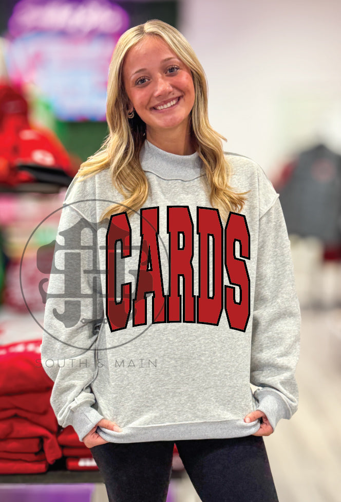 SOUTH LAUREL 2-Sided Mock Neck Sweatshirt