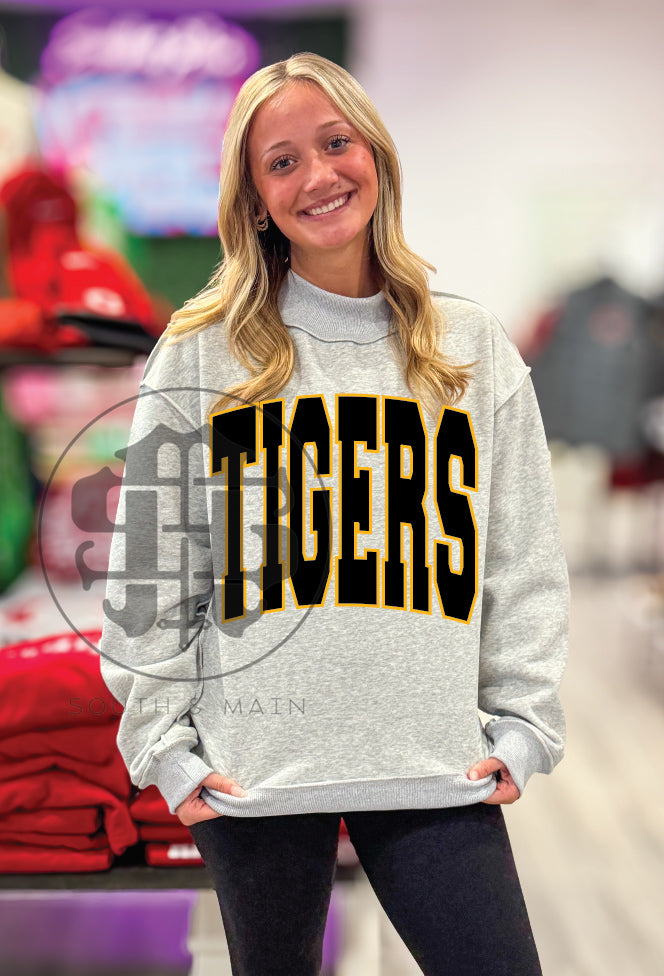 CLAY COUNTY 2-Sided Mock Neck Sweatshirt