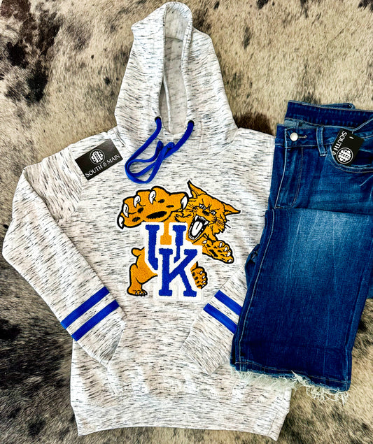 Wildcat Chenille Striped Sleeves Hoodie