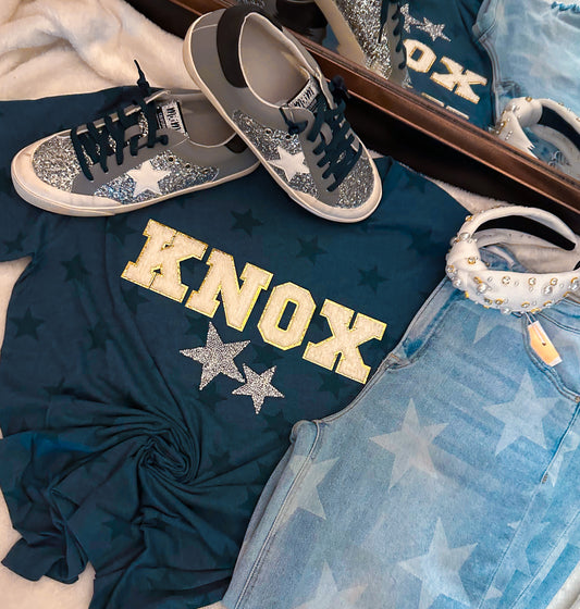 KNOX Chenille Star T-Shirt (Navy)