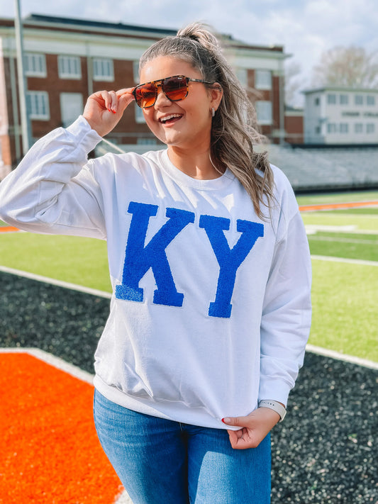 Royal Blue KY Chenille Sweatshirt