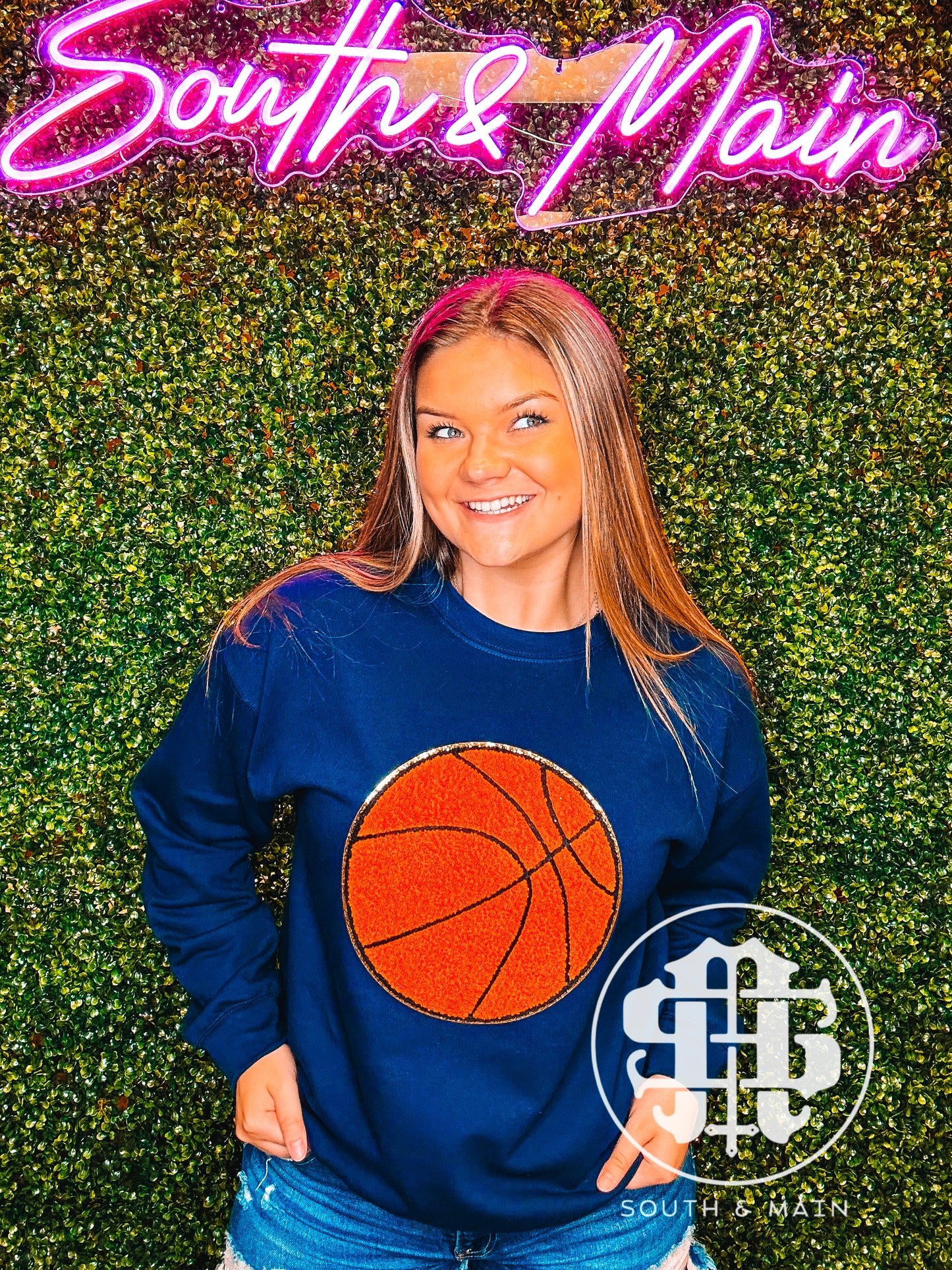 Basketball Chenille Sweatshirt