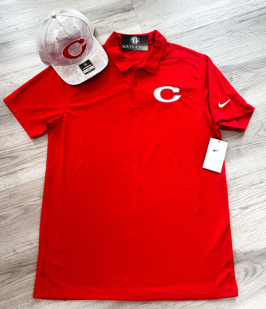Red Corbin Short Sleeve Nike Polo