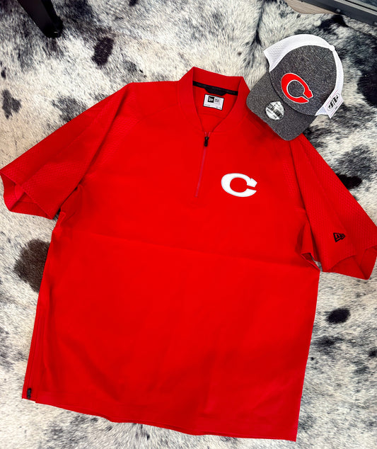 Red New Era Corbin Short Sleeve Pullover