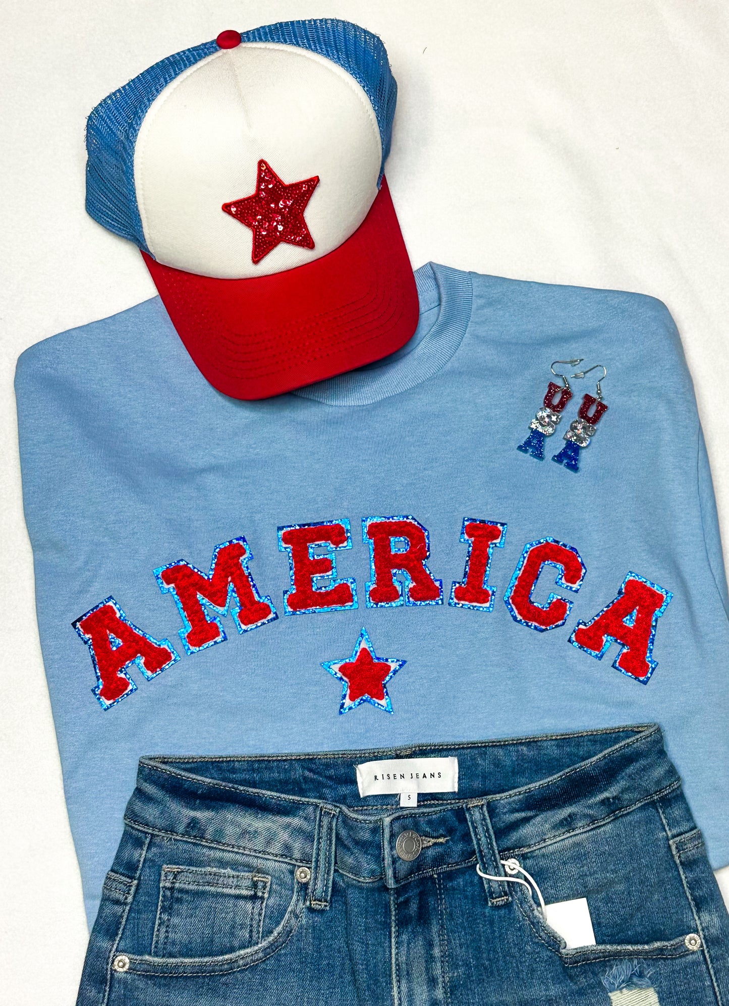 AMERICA Star Chenille T-Shirt