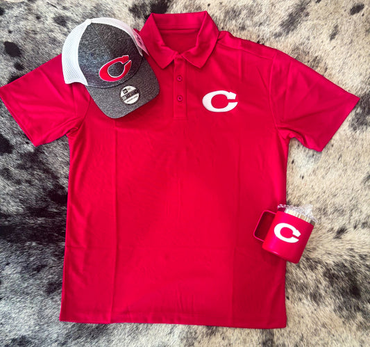 Red Corbin Short Sleeve Polo