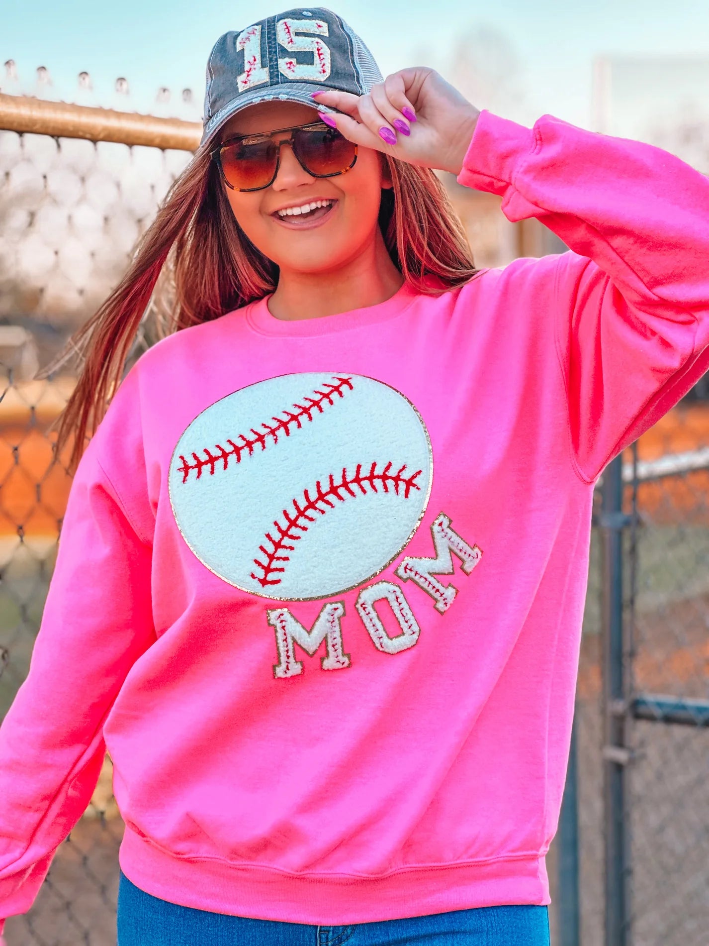 Baseball Mom Chenille Sweatshirt