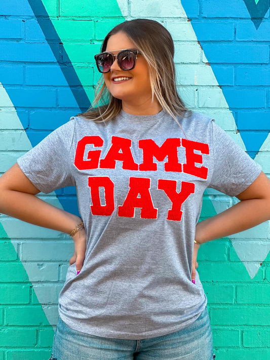 Red GAMEDAY Chenille T-Shirt