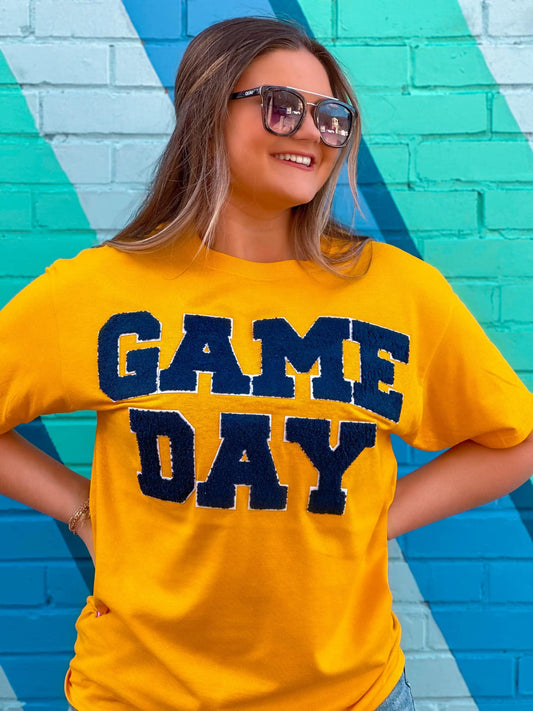 Navy GAMEDAY Chenille T-Shirt