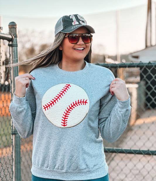 Baseball Chenille Sweatshirt