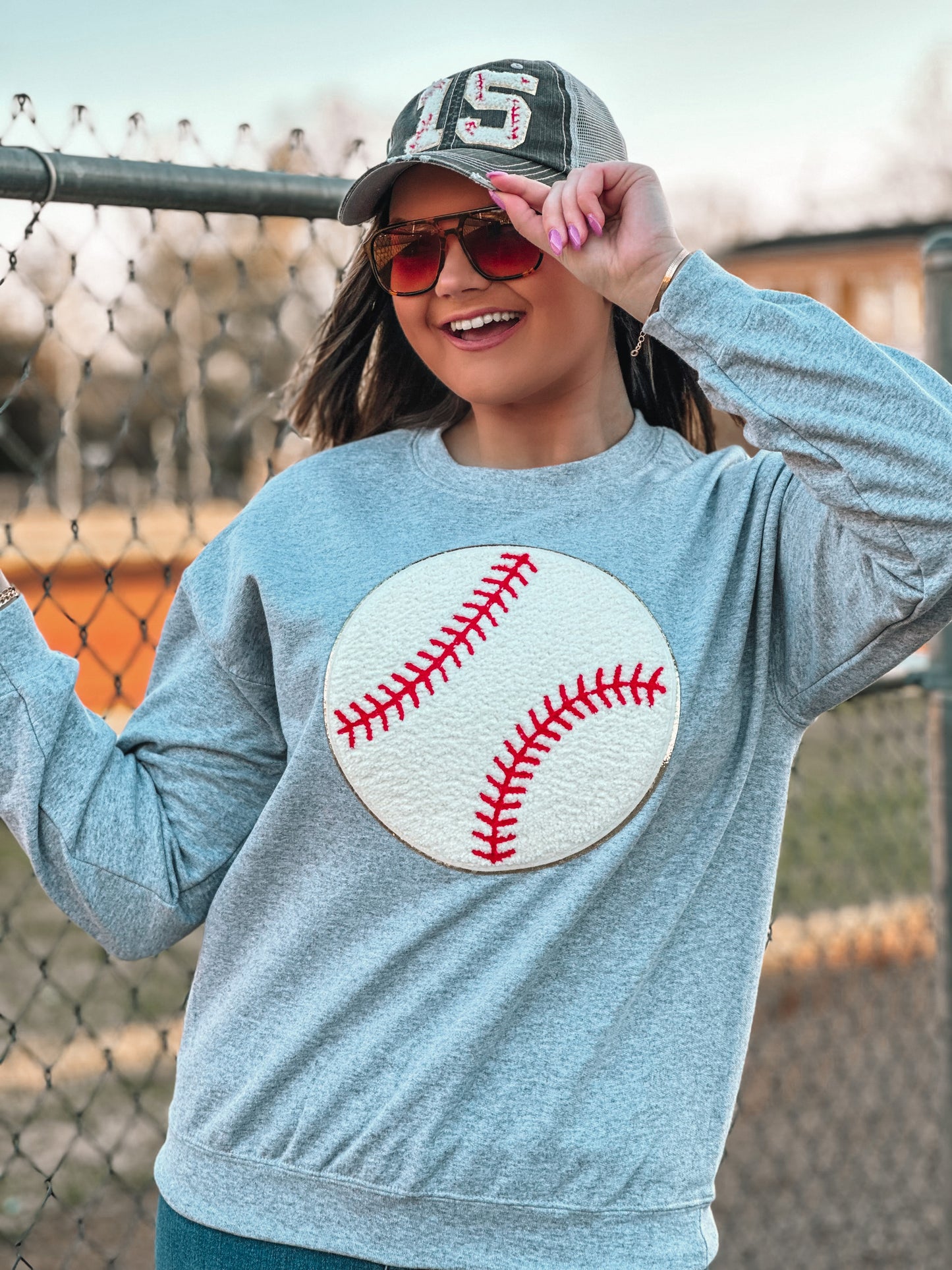 Baseball Chenille Sweatshirt