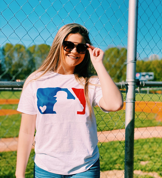 Baseball Heart T-Shirt (White)