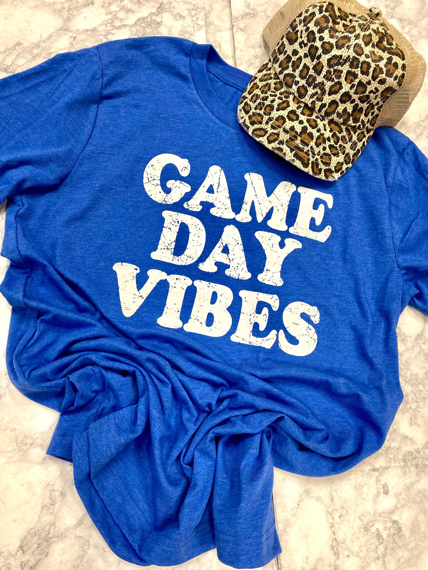 GAME DAY VIBES T-Shirt (Heather Blue)