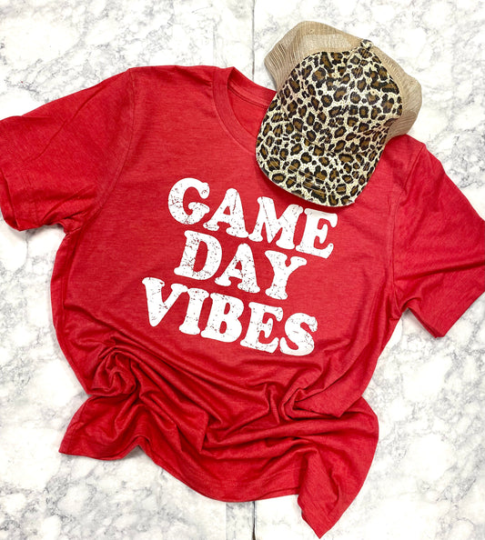 GAME DAY VIBES T-Shirt (Heather Red)