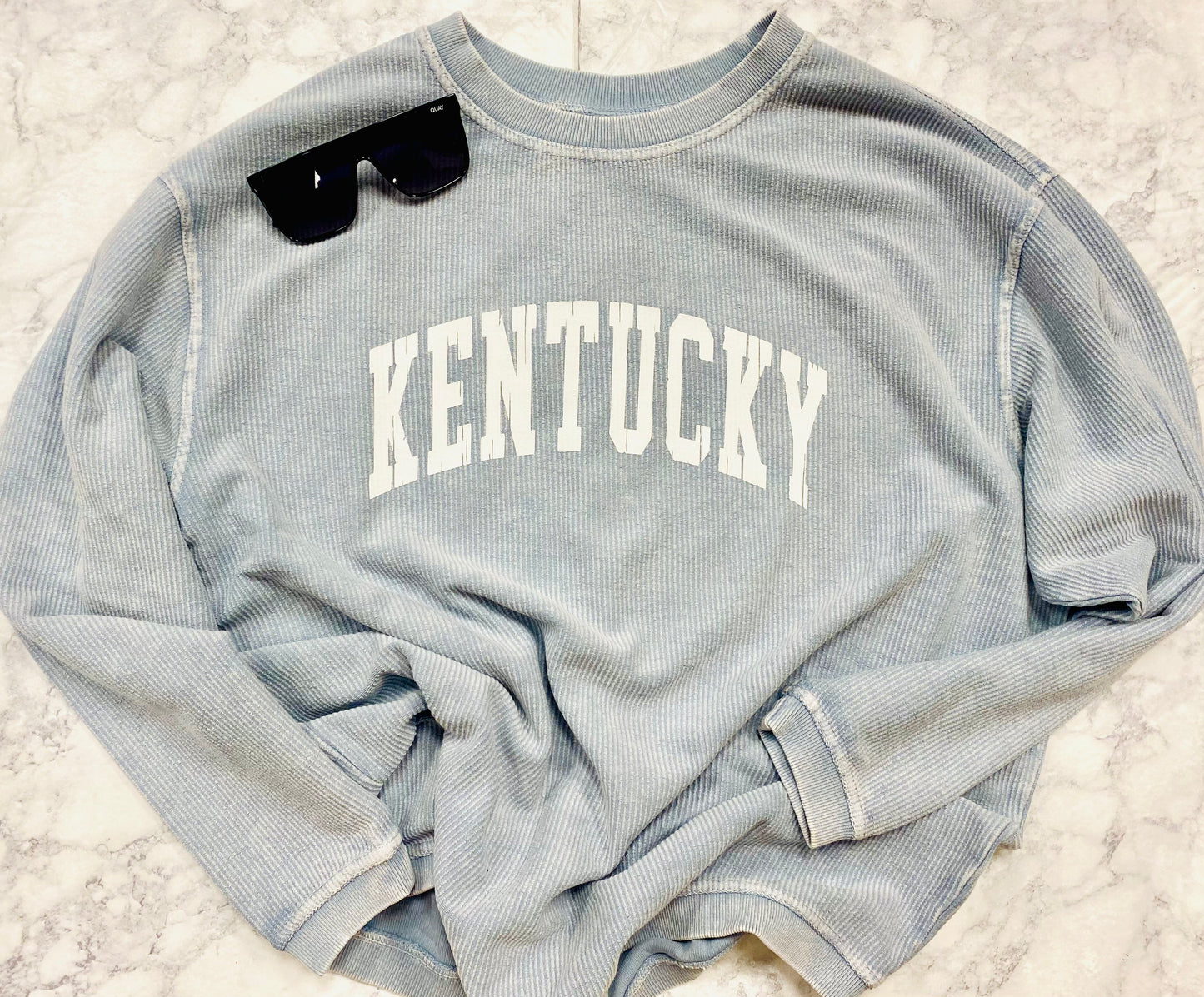 Kentucky Corded Crewneck Sweatshirt (Faded Denim)