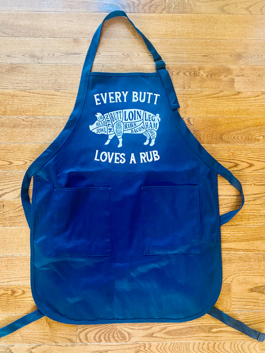 Every Butt Loves A Rub Apron (Navy)