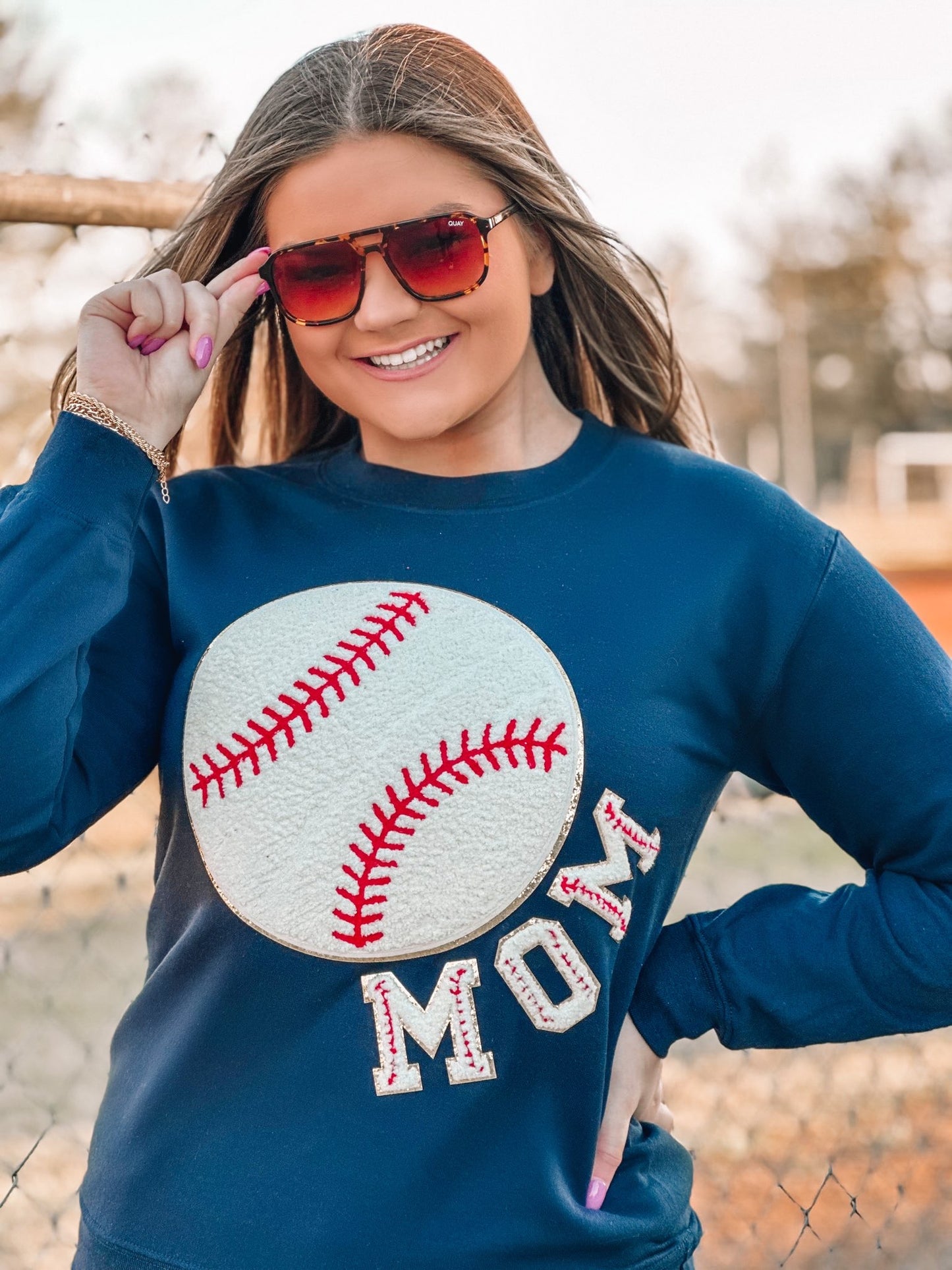 Baseball Mom Chenille Sweatshirt