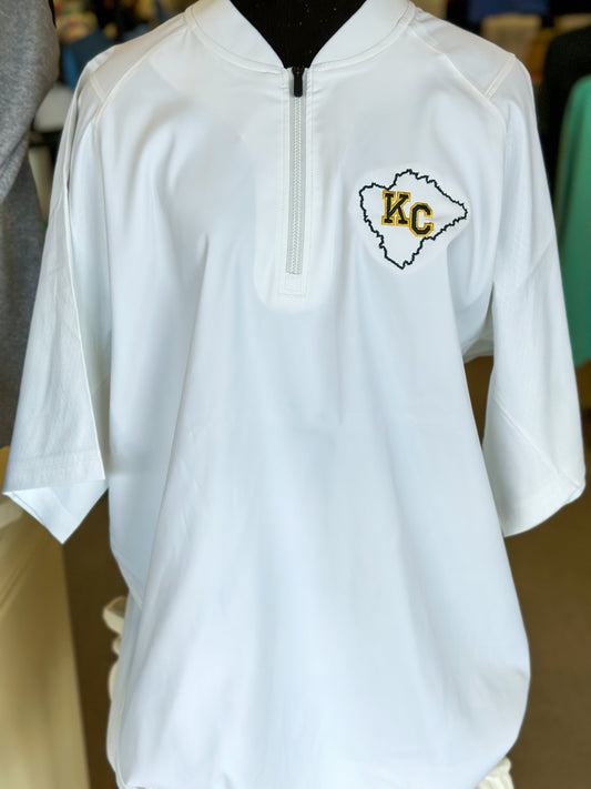 White New Era Knox Central Short Sleeve Pullover