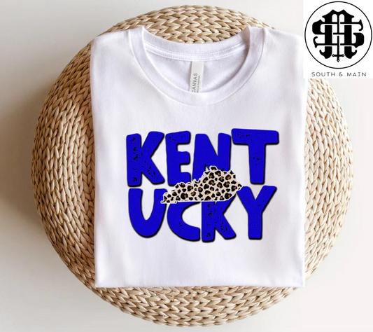 Kentucky Cheetah State T-Shirt (White)